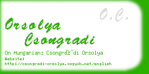 orsolya csongradi business card